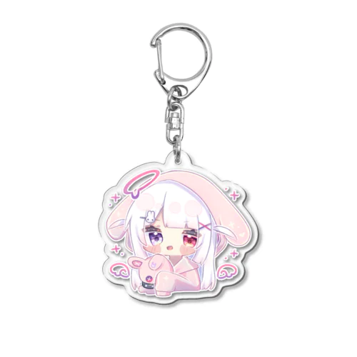 うさ耳パーカーちゃん(ぬい持ち) Acrylic Key Chain