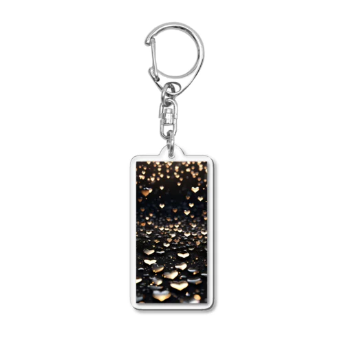 ハート　黒0043 Acrylic Key Chain