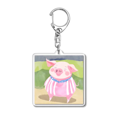 豚のブーちゃん Acrylic Key Chain