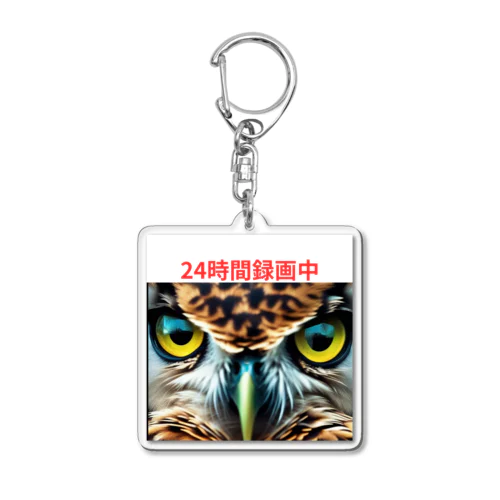 駐車監視フクロウ Acrylic Key Chain