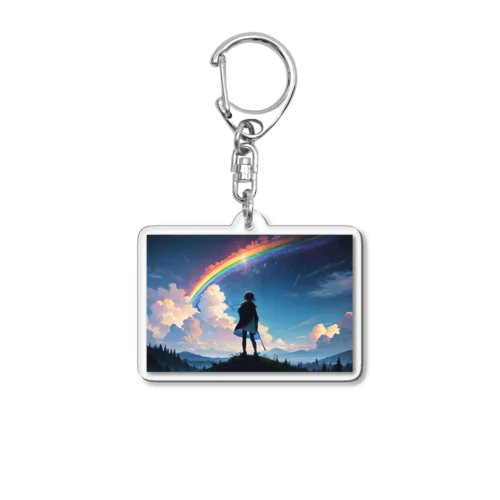 Rainbow Journey　〜刹那にかかる七色の架け橋の旅〜　No.2「虹絵師」 Acrylic Key Chain