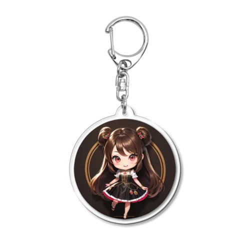 2頭身お団子結び女子 Acrylic Key Chain