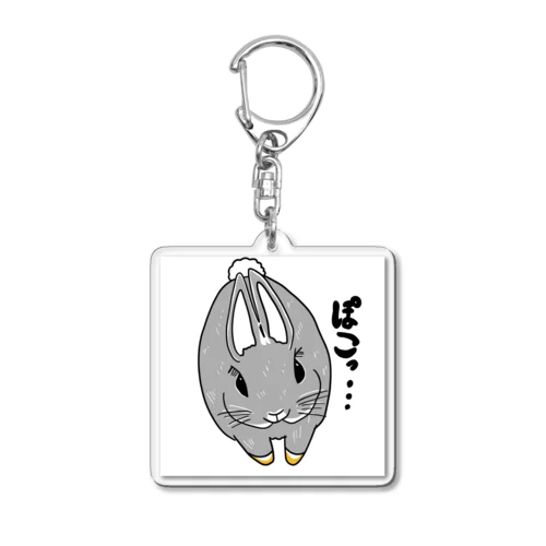 灰色うさぎ ぽこちゃんアイテム Acrylic Key Chain