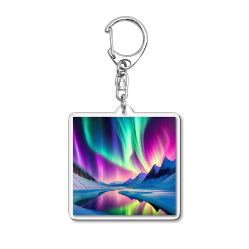 北極のオーロラ Acrylic Key Chain