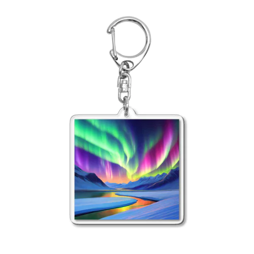 北極のオーロラ Acrylic Key Chain