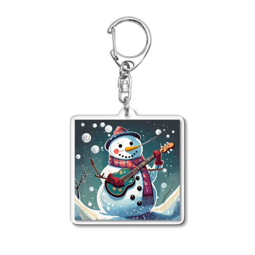 雪だるまアーティスト Acrylic Key Chain