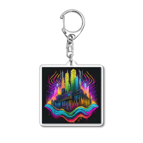 サイバーパンク都市 Acrylic Key Chain