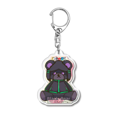 オリジナル創作【COLORS】ブラック（テディベアver） Acrylic Key Chain