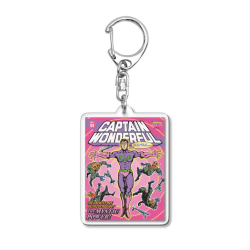 キャプテンワンダフル comic cover MYSTIC Acrylic Key Chain