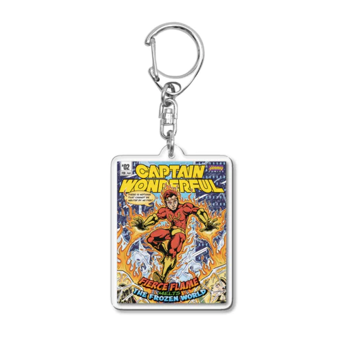 キャプテンワンダフル comic cover FLAME Acrylic Key Chain