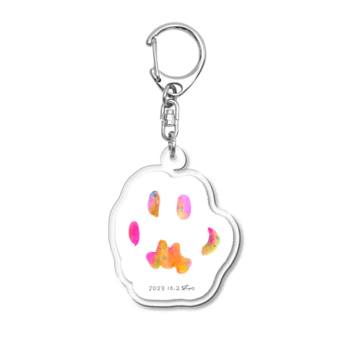 くるみちゃんにくきゅうアート Acrylic Key Chain