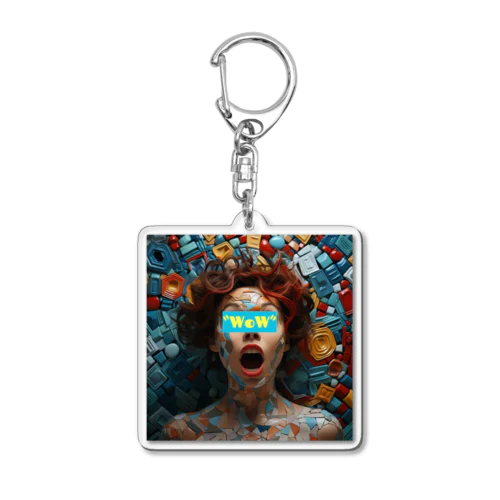 "WoW" Acrylic Key Chain