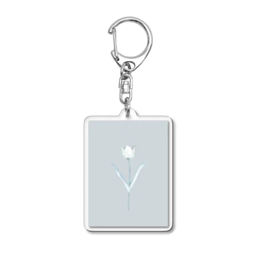 💐 Snow Tulip . Acrylic Key Chain