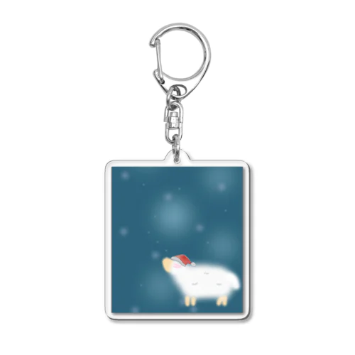 クリスマスのひつじさん Acrylic Key Chain