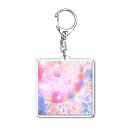 シャボン玉フラワー Acrylic Key Chain