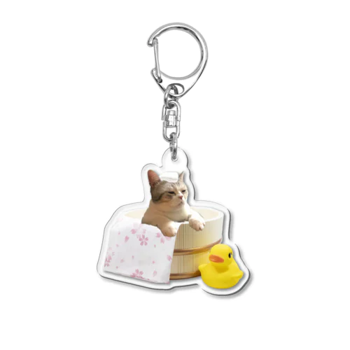 本間さん家のむーちゃん（温泉バージョン） Acrylic Key Chain