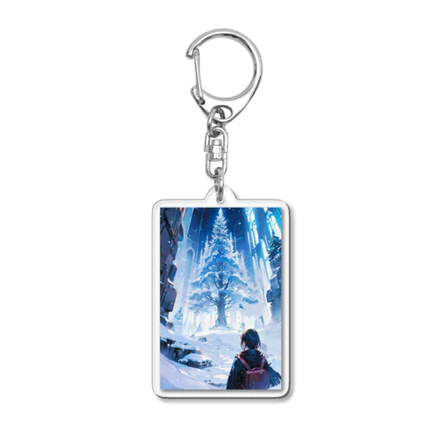 Magical Winter Journey　〜雪に染められた銀世界の旅〜　No.3「常雪樹」 Acrylic Key Chain