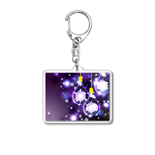 雪電球02 Acrylic Key Chain