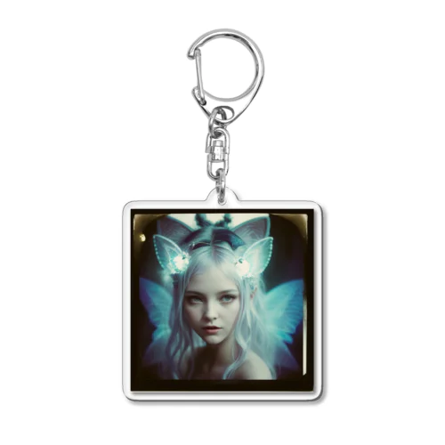 森の鼓動を奏でる猫耳の精霊 Acrylic Key Chain