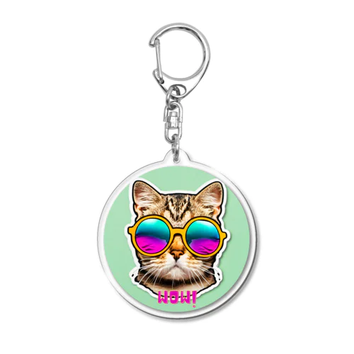 グラサン猫 Acrylic Key Chain