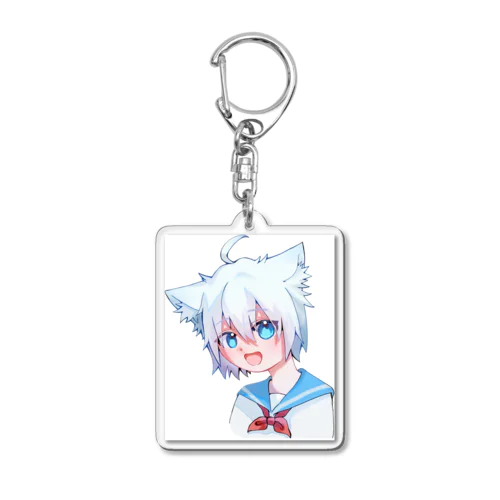 しろめにゃいろいろ Acrylic Key Chain