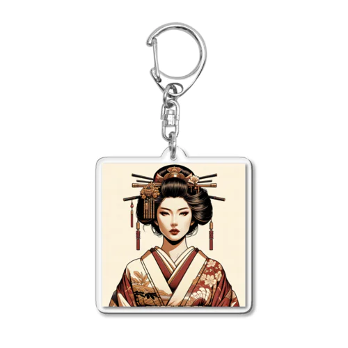 和の粋を纏う、優美な姿Elegance in tradition, a vision of grace. Acrylic Key Chain