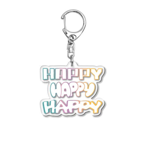 HAPPYはっぴーハッピー Acrylic Key Chain