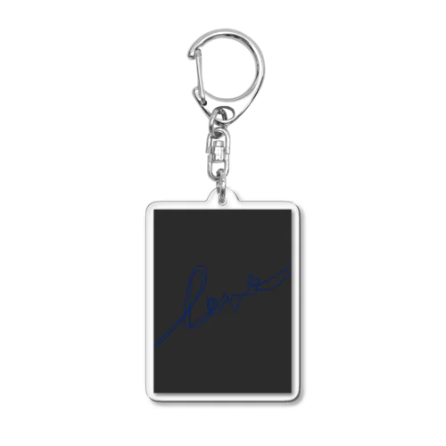 Blue LogoArt × Charcoal Acrylic Key Chain