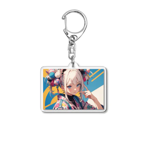 kawaii 東京kimonoガールアート 原宿 Acrylic Key Chain