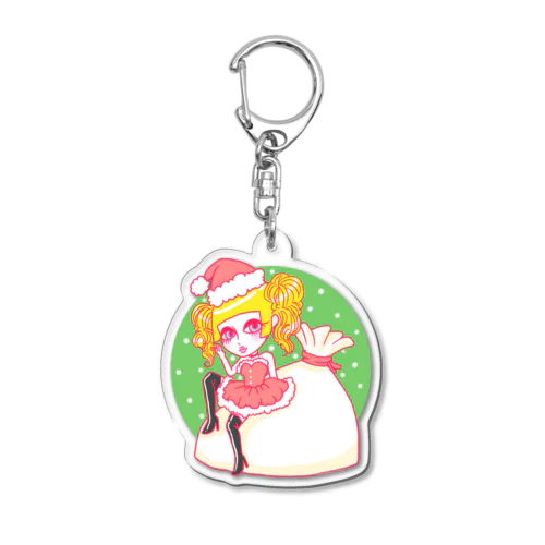 クリスマスガール Acrylic Key Chain