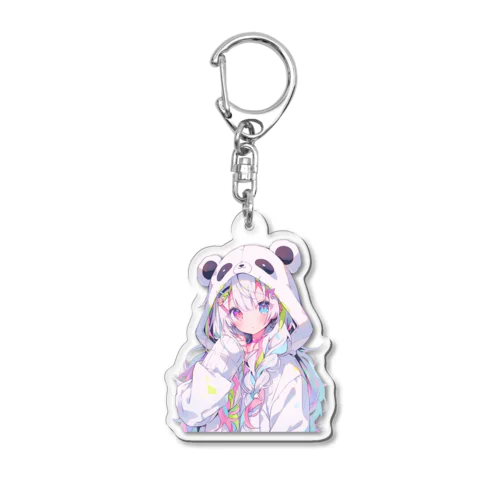 パステルワールドのパンダガール Acrylic Key Chain