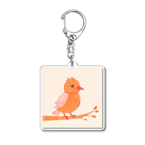 かわいい小鳥のイラストグッズ Acrylic Key Chain