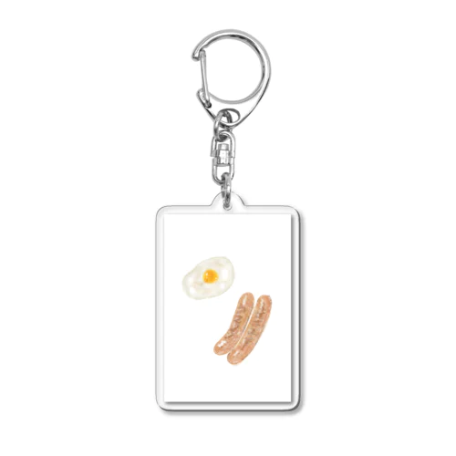 目玉焼きとウインナー Acrylic Key Chain