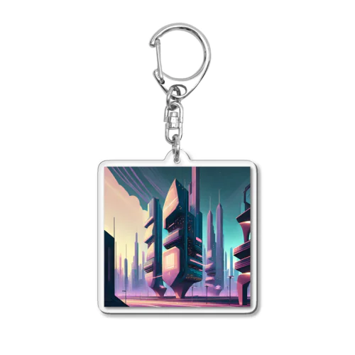 サイバーパンク都市 Acrylic Key Chain