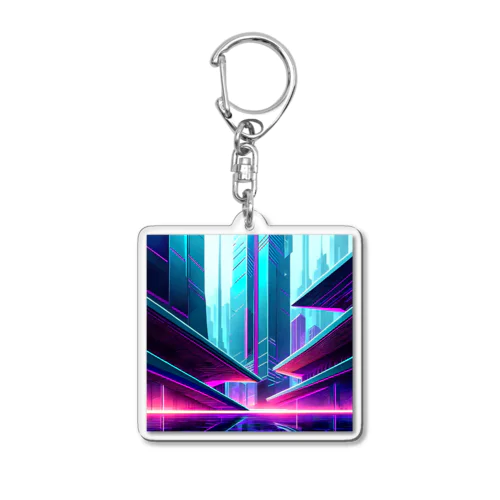 サイバーパンク都市 Acrylic Key Chain