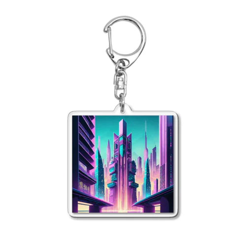 サイバーパンク都市 Acrylic Key Chain