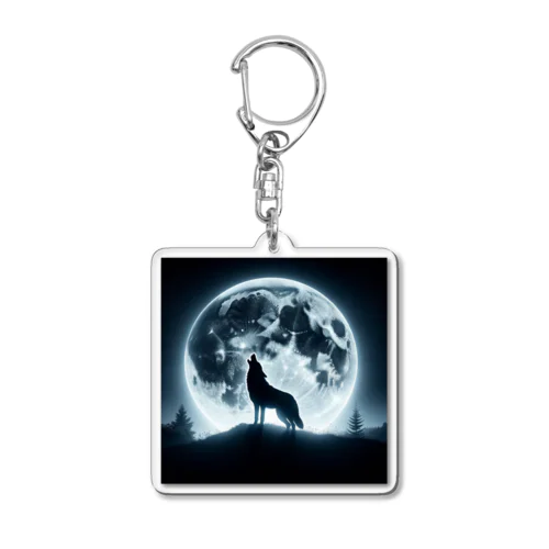 狼と月 Acrylic Key Chain