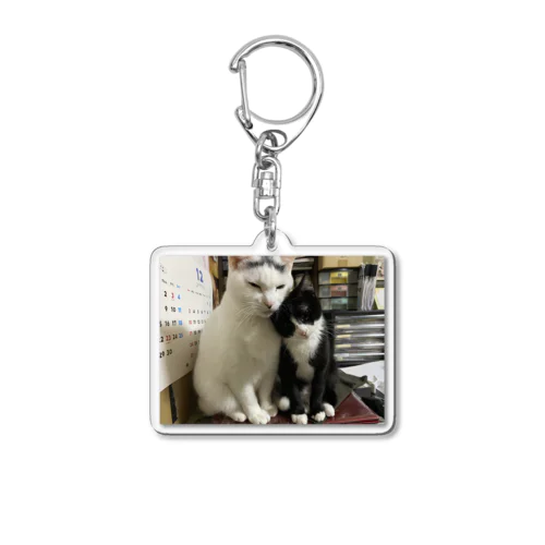 寄りそう猫 Acrylic Key Chain