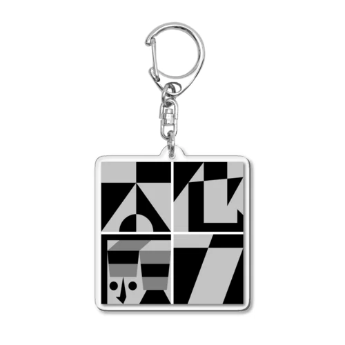 他力本願（モノクロ版） Acrylic Key Chain