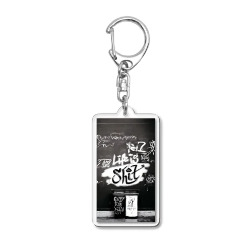 メッセージ【Life is shit】 Acrylic Key Chain