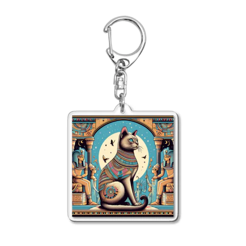 古代エジプトの王様になったネコ Acrylic Key Chain