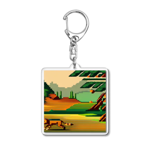 ドット柄の世界「野生の王国」グッズ Acrylic Key Chain