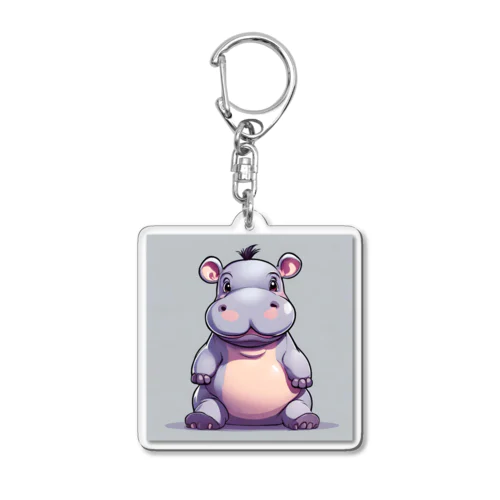 かわいいカバのグッズ Acrylic Key Chain