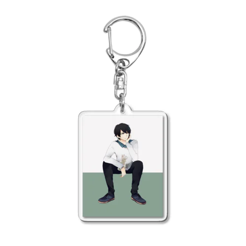 雫とぬこ助 Acrylic Key Chain