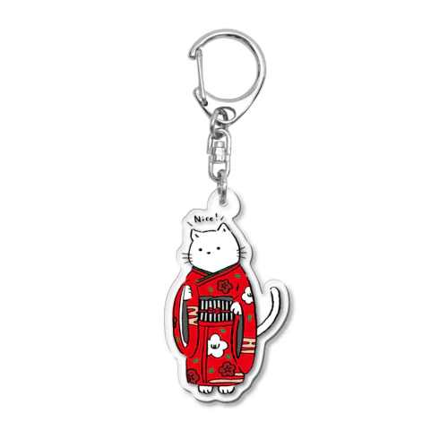 【キモノネコ】かのこちゃん Acrylic Key Chain