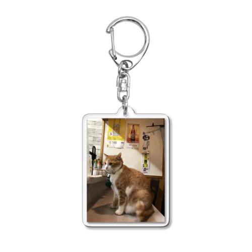 正月休みの猫店長 Acrylic Key Chain