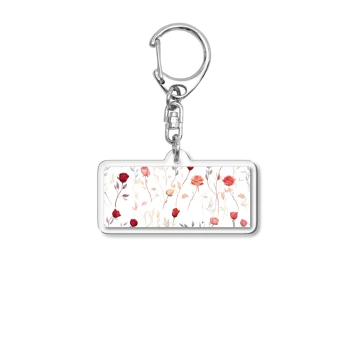 薔薇の水彩画 Acrylic Key Chain