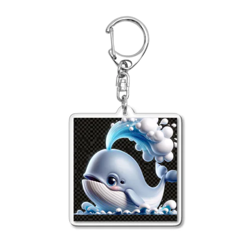 潮ふきクジラのモン太 Acrylic Key Chain