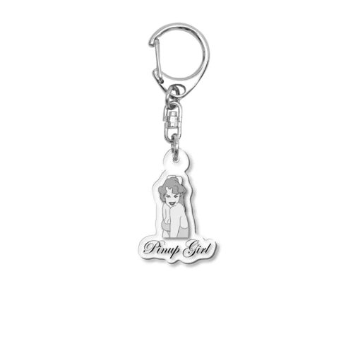 Pinup girl Acrylic Key Chain