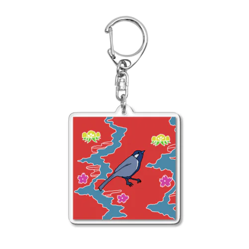 紅型シリーズ　イシガキシジュウカラ Acrylic Key Chain